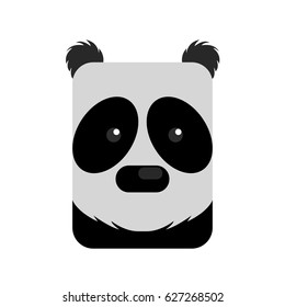 Isolated abstract panda on a white background, Vector illustration