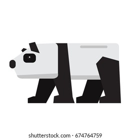 Isolated abstract panda on a white background, Vector illustration