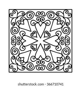 Isolated Abstract pattern on white background. Vector illustration