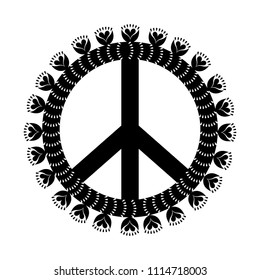 Isolated abstract peace symbol