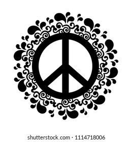 Isolated Abstract Peace Symbol Stock Vector (Royalty Free) 1114718006 ...