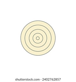 Isolated abstract planet on white background. Circle shape. Space object. Sticker, print on a T-shirt. Vector illustration