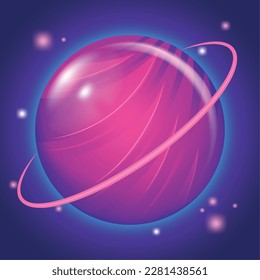 Isolated abstract plantet Cosmic star Vector illustration