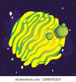 Isolated abstract plantet Cosmic star Vector