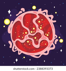 Isolated abstract plantet Cosmic star Vector