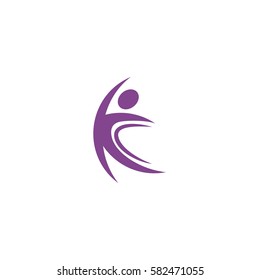 Isolated Abstract Purple Color Human Body Stock Vector (Royalty Free ...