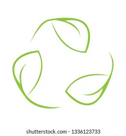 Isolated abstract recycling symbol. Eco icon. Vector illustration design