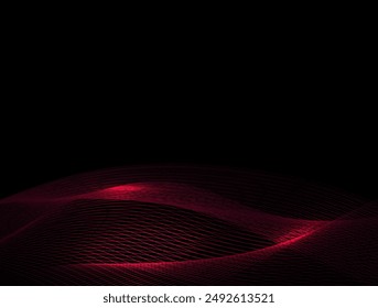 Isolated abstract red small mesh stylish black design.