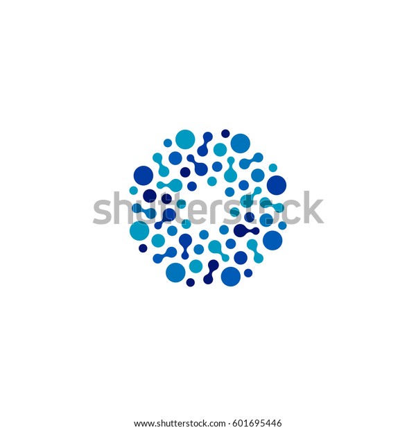 Isolated Abstract Round Shape Blue Color Stock Vector (Royalty Free ...