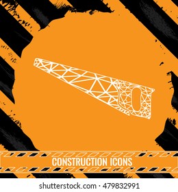 Isolated abstract saw, Construction icon, Vector illustration