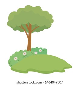 Isolated abstract and season tree design