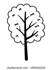 Isolated abstract and season tree design