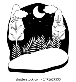 Isolated abstract and season trees design