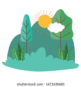 Isolated abstract and season trees design