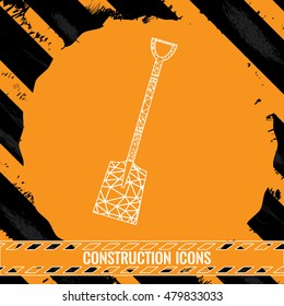 Isolated abstract shovel, Construction icon, Vector illustration