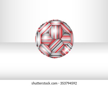Isolated abstract soccer ball. 