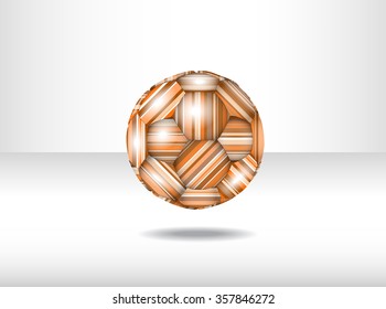 Isolated abstract soccer ball. 