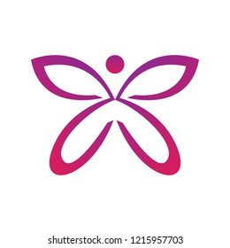 Butterfly Logo Template Stock Vector (Royalty Free) 518647912