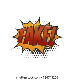 Isolated abstract speech balloons icon on white background. Business / Technology Fake News cartoon style