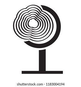 Isolated abstract tree icon