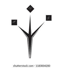 Isolated abstract tree icon