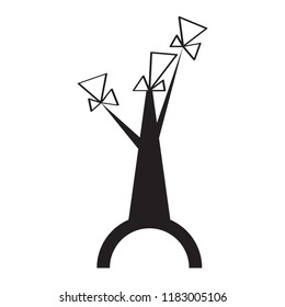 Isolated abstract tree icon