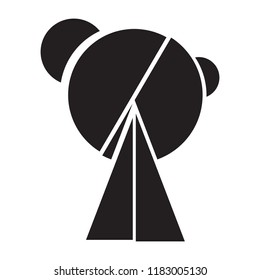 Isolated abstract tree icon