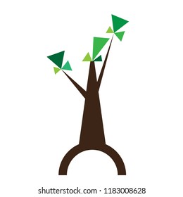 Isolated abstract tree icon