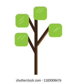 Isolated abstract tree icon
