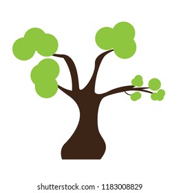 Isolated abstract tree icon
