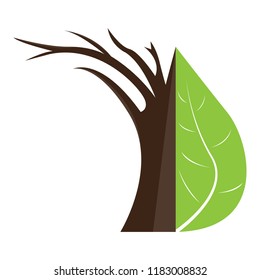Isolated abstract tree icon