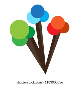 Isolated abstract tree icon