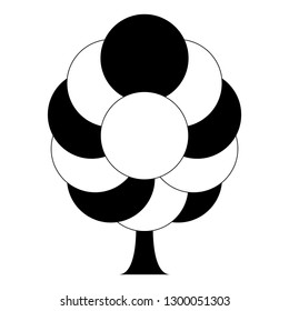 Isolated abstract tree icon. Vector illustration design