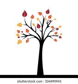Isolated abstract tree on a white background