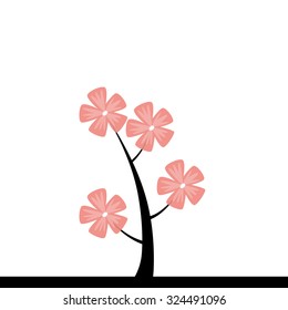 Isolated abstract tree on a white background