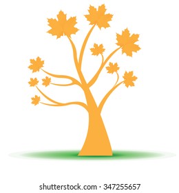 Isolated abstract tree on a white background