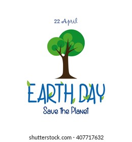 Isolated abstract tree on a white background with text and leaves