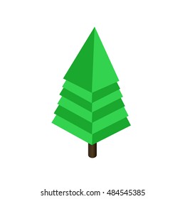 Isolated abstract tree on a white background, Vector illustration