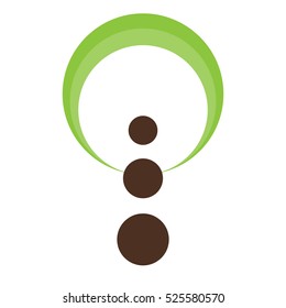 Isolated abstract tree on a white background, Vector illustration