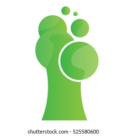 Isolated abstract tree on a white background, Vector illustration