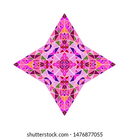Isolated abstract triangle mosaic star symbol - colorful geometrical vector design element on white background