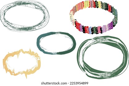 isolated abstract vector frames set. warecolor design, for your foto editing, bannner, planner