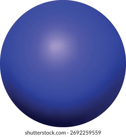 Isolated abstract vivid blue 3D sphere with smooth gradient mesh. Modern geometric shape for corporate design, technology, abstract background, or ui icon. Vector illustration EPS10.