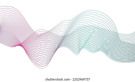Isolated abstract wave on white background for various design uses