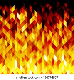 Isolated abstract yellow lowpoly designed vector background. Polygonal elements backdrop. Translucent overlays wallpaper. Decorative fire tile illustration.