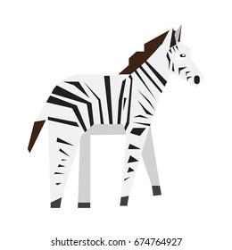 Isolated abstract zebra on a white background, Vector illustration