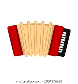 Isolated accordion icon. Musical instrument. Vector illustration design