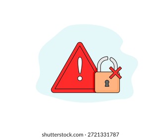 Icono de advertencia de error de Inicio de sesión de Cuenta aislado