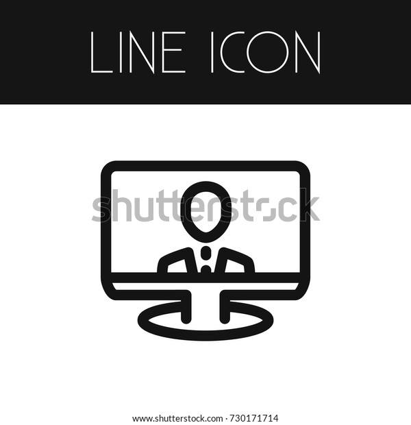 Isolated Account
Outline. Computer Vector Element Can Be Used For Account, Monitor,
Computer Design
Concept.