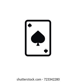 Isolated Ace Icon. Spades Vector Element Can Be Used For Ace, Spades, Cards Design Concept.